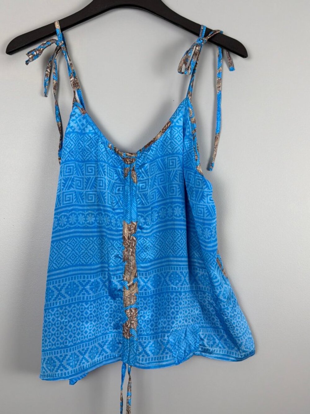 Kantha Bae Butterfly Tank Bohemian Vtg Silk Upcycle India Sari Beach Tropic NWT